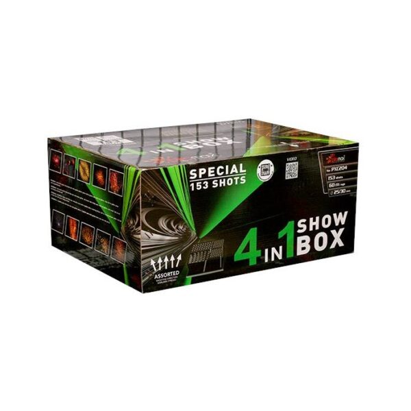 SHOW BOX 4IN1 PXC204 – wyrzutnia Piromax 153 strzałów 25/30 mm