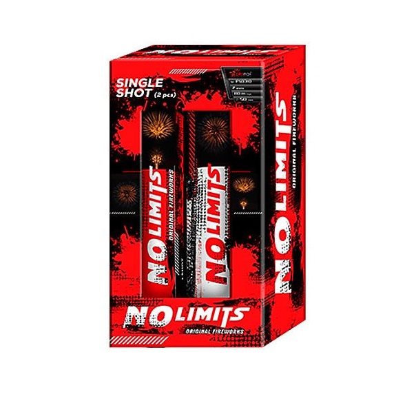 NO LIMITS PXO310 – single shoty Piromax 2 sztuki 50 mm