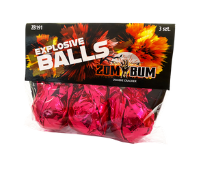 EXPLOSIVE BALLS ZB191 – trzaskające kulki Zom Bum 3 sztuki