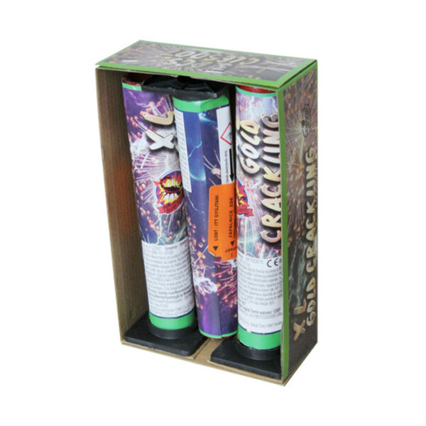 GOLD CRACKLING XL CLE5007 – single shot SrPyro 3 sztuki / 30 mm