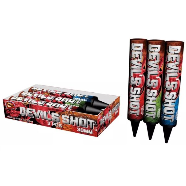DEVILS SHOT CLE5001 – single shot hukowy SrPyro 3 sztuki / 30 mm
