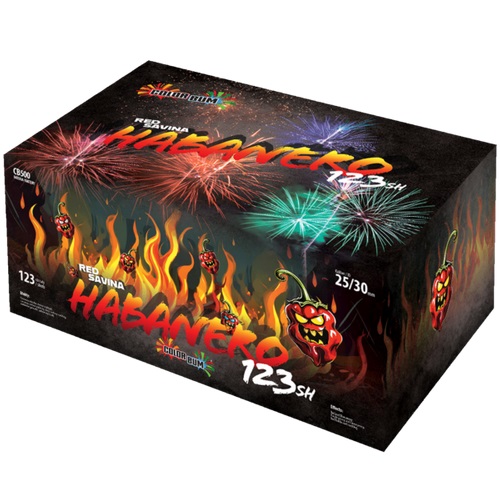 HABANERO Red Savina CB500 – wyrzutnia Color Bum 123 strzały 25/30 mm