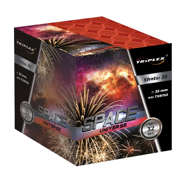 SPACE UNIVERSE TXB752 – wyrzutnia Triplex 25 strzałów 25 mm