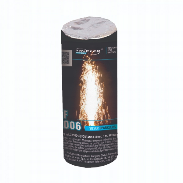 Silver Sparklers Profi XF2006 – fontanna Triplex 3 m / 60 sekund