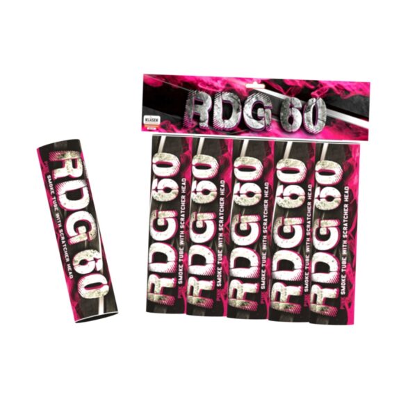 Różowa RDG60R(SH) – świeca dymna Klasek różowa 1 sztuka