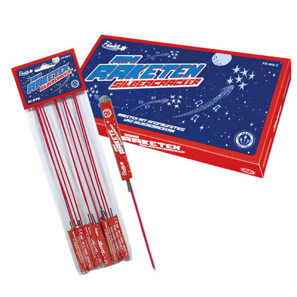 Mini-Raketen Silbercracker FR-W8-C – rakiety hukowe Funke 10 sztuk