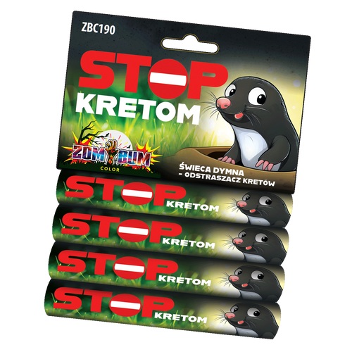 STOP KRETOM do Odstraszania ZBC190 – świeca dymna Zom Bum 4 sztuki
