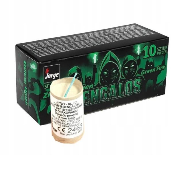 BENGALOS GREEN JF70/G – ogień bengalski Jorge zielony 1 sztuka