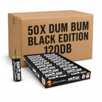 Dum Bum BLACK EDITION 120db PB120D – cały karton petard Klasek 50 paczek po 20 sztuk