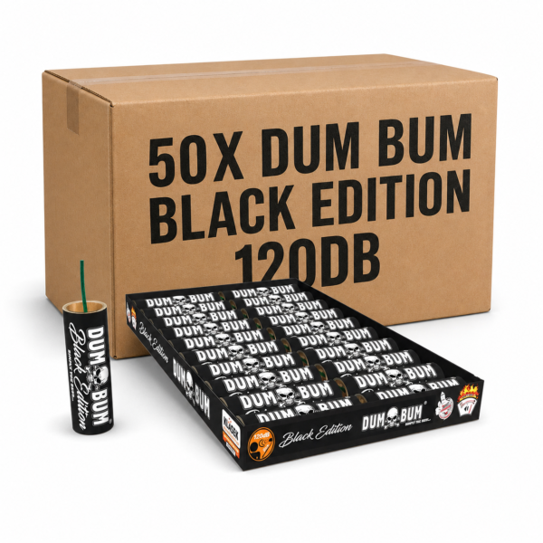 Dum Bum BLACK EDITION 120db PB120D – cały karton petard Klasek 50 paczek po 20 sztuk