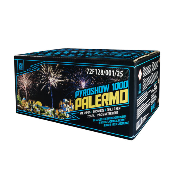 Pyroshow 1000 Palermo – wyrzutnia Argento 96 strzałów 20/25 mm