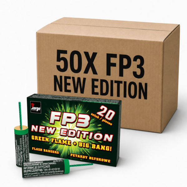 FP3 NEW EDITION – cały karton petard Jorge 50 paczek po 20 sztuk