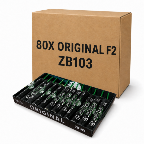 ORIGINAL F2 ZB103 – cały karton petard Zom Bum 80 paczek po 12 sztuk