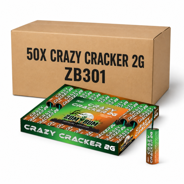 CRAZY CRACKER 2G ZB301 – cały karton petard Zom Bum 50 paczek po 20 sztuk