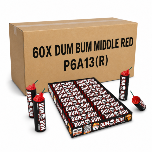 Dum Bum Middle Red P6A13(R) – cały karton petard Klasek 60 paczek po 20 sztuk