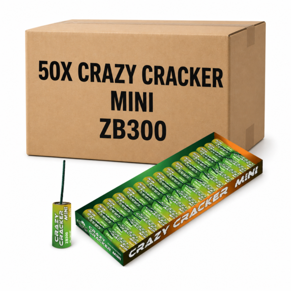 CRAZY CRACKER MINI ZB300 – cały karton emiterów dźwięku Zom Bum 50 paczek po 30 sztuk